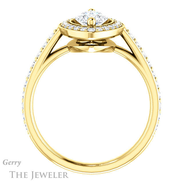 Marquise Cut Forever Brilliant Moissanite Engagement Ring #GTJ1192-marquise-fb-y
