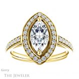 Marquise Cut Forever Brilliant Moissanite Engagement Ring #GTJ1192-marquise-fb-y