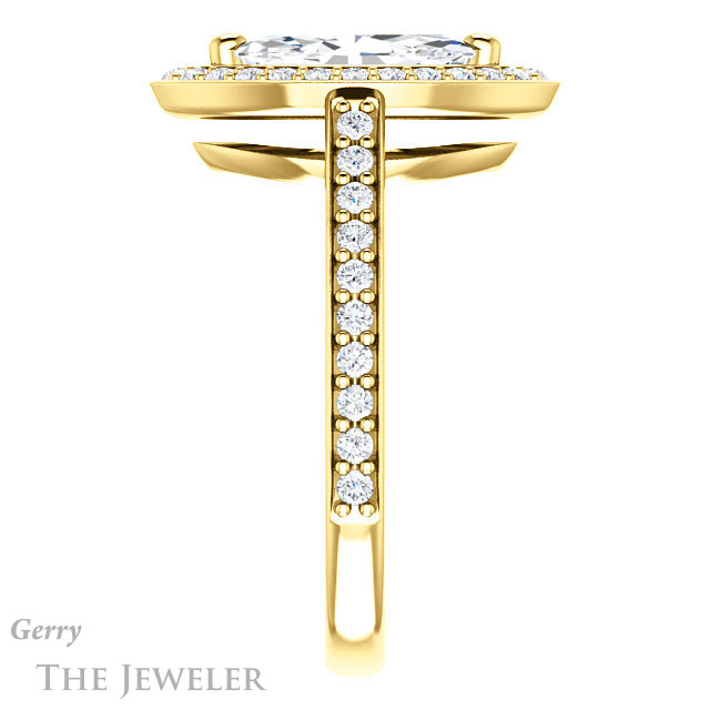 Marquise Cut Forever Brilliant Moissanite Engagement Ring #GTJ1192-marquise-fb-y