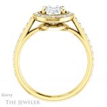 Oval Shaped Forever One Moissanite Engagement Ring #GTJ1192-oval-fo-y