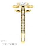 Oval Shaped Forever One Moissanite Engagement Ring #GTJ1192-oval-fo-y