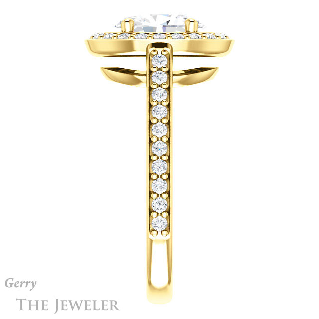 Oval Shaped Forever One Moissanite Engagement Ring #GTJ1192-oval-fo-y