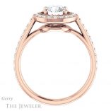 Round Cut Forever One Moissanite Engagement Ring #GTJ1192-round-fo-r