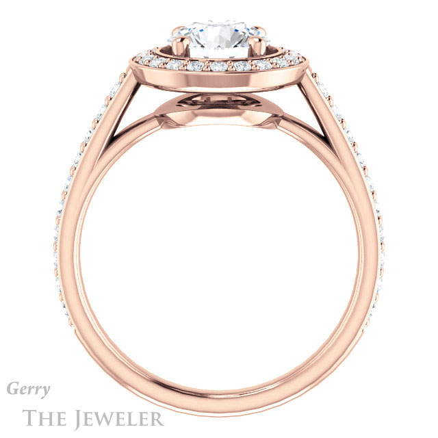 Round Cut Forever One Moissanite Engagement Ring #GTJ1192-round-fo-r