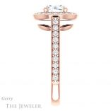 Round Cut Forever One Moissanite Engagement Ring #GTJ1192-round-fo-r