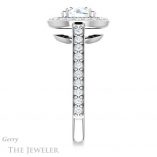 Round Cut Forever One Moissanite Engagement Ring #GTJ1192-round-fo-w