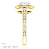 Round Cut Forever One Moissanite Engagement Ring #GTJ1192-round-fo-y