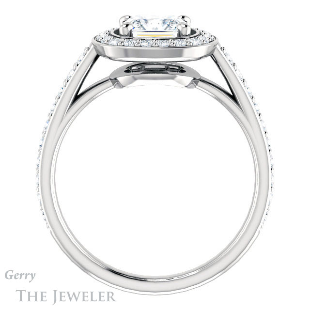 Princess Cut Forever One Moissanite Engagement Ring #GTJ1192-square-fo-w