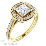 Princess Cut Forever One Moissanite Engagement Ring #GTJ1192-square-fo-y