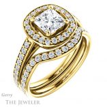 Princess Cut Forever One Moissanite Engagement Ring #GTJ1192-square-fo-y
