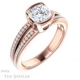 Cushion Cut Forever One Moissanite Engagement Ring #GTJ1193-cushion-fo-r