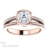 Cushion Cut Forever One Moissanite Engagement Ring #GTJ1193-cushion-fo-r