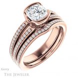 Cushion Cut Forever One Moissanite Engagement Ring #GTJ1193-cushion-fo-r