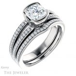 Cushion Cut Forever One Moissanite Engagement Ring #GTJ1193-cushion-fo-w 6 Cushion Cut Forever One Moissanite Engagement Ring #GTJ1193-cushion-fo-w