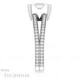 Emerald Cut Forever Brilliant Moissanite Engagement Ring #GTJ1193-emerald-fb-w