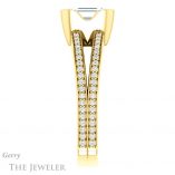 Emerald Cut Forever Brilliant Moissanite Engagement Ring #GTJ1193-emerald-fb-y