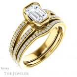 Emerald Cut Forever Brilliant Moissanite Engagement Ring #GTJ1193-emerald-fb-y
