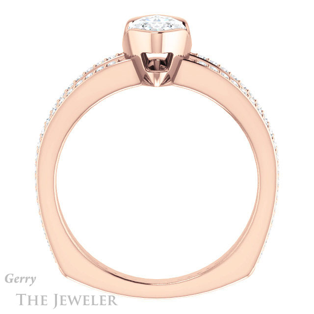 Marquise Cut Forever Brilliant Moissanite Engagement Ring #GTJ1193-marquise-fb-r