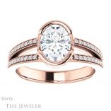 Oval Shaped Forever One Moissanite Engagement Ring #GTJ1193-oval-fo-r 1 Oval Shaped Forever One Moissanite Engagement Ring #GTJ1193-oval-fo-r