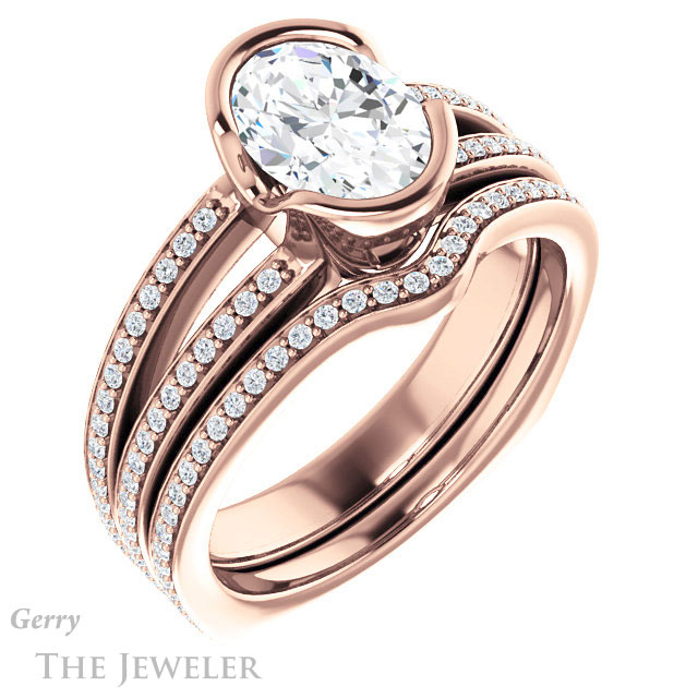 Oval Shaped Forever One Moissanite Engagement Ring #GTJ1193-oval-fo-r 6 Oval Shaped Forever One Moissanite Engagement Ring #GTJ1193-oval-fo-r