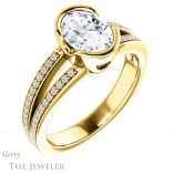 Oval Shaped Forever One Moissanite Engagement Ring #GTJ1193-oval-fo-y 4 Oval Shaped Forever One Moissanite Engagement Ring #GTJ1193-oval-fo-y
