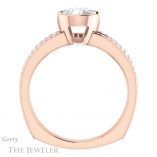 Round Cut Forever One Moissanite Engagement Ring #GTJ1193-round-fo-r
