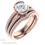 Round Cut Forever One Moissanite Engagement Ring #GTJ1193-round-fo-r