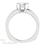 Round Cut Forever One Moissanite Engagement Ring #GTJ1193-round-fo-w 2 Round Cut Forever One Moissanite Engagement Ring #GTJ1193-round-fo-w