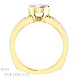 Round Cut Forever One Moissanite Engagement Ring #GTJ1193-round-fo-y