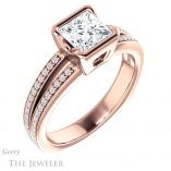 Princess Cut Forever One Moissanite Engagement Ring #GTJ1193-square-fo-r 4 Princess Cut Forever One Moissanite Engagement Ring #GTJ1193-square-fo-r