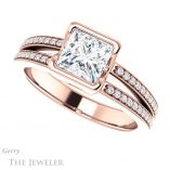 Princess Cut Forever One Moissanite Engagement Ring #GTJ1193-square-fo-r 5 Princess Cut Forever One Moissanite Engagement Ring #GTJ1193-square-fo-r