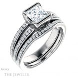 Princess Cut Forever One Moissanite Engagement Ring #GTJ1193-square-fo-w
