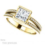 Princess Cut Forever One Moissanite Engagement Ring #GTJ1193-square-fo-y