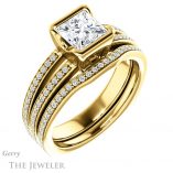 Princess Cut Forever One Moissanite Engagement Ring #GTJ1193-square-fo-y