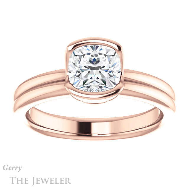 Cushion Cut Forever One Moissanite Engagement Ring #GTJ1194-cushion-fo-r 1 Cushion Cut Forever One Moissanite Engagement Ring #GTJ1194-cushion-fo-r