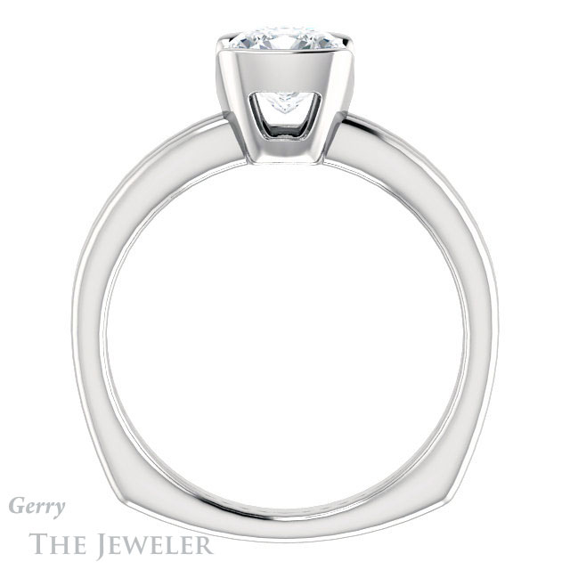 Cushion Cut Forever One Moissanite Engagement Ring #GTJ1194-cushion-fo-w