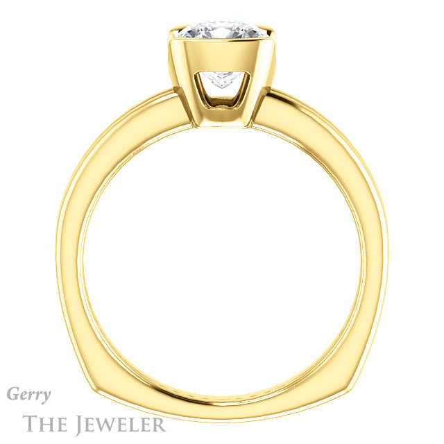 Cushion Cut Forever One Moissanite Engagement Ring #GTJ1194-cushion-fo-y