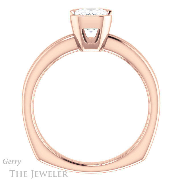 Emerald Cut Forever Brilliant Moissanite Engagement Ring #GTJ1194-emerald-fb-r