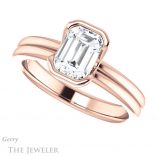 Emerald Cut Forever One Moissanite Engagement Ring #GTJ1194-emerald-fb-r 5 Emerald Cut Forever Brilliant Moissanite Engagement Ring #GTJ1194-emerald-fb-r
