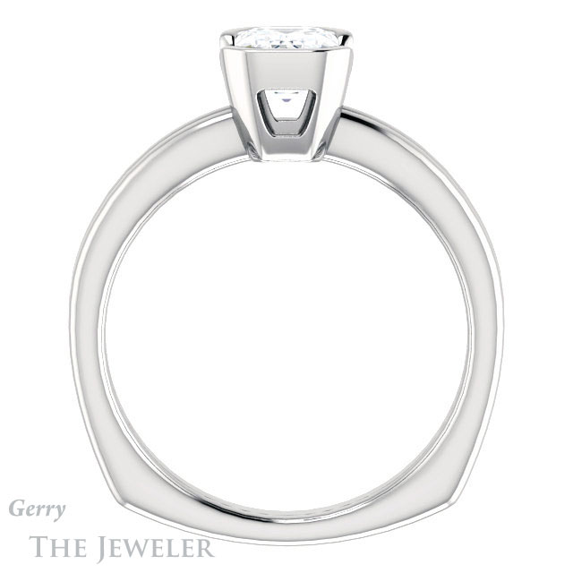 Emerald Cut Forever Brilliant Moissanite Engagement Ring #GTJ1194-emerald-fb-w