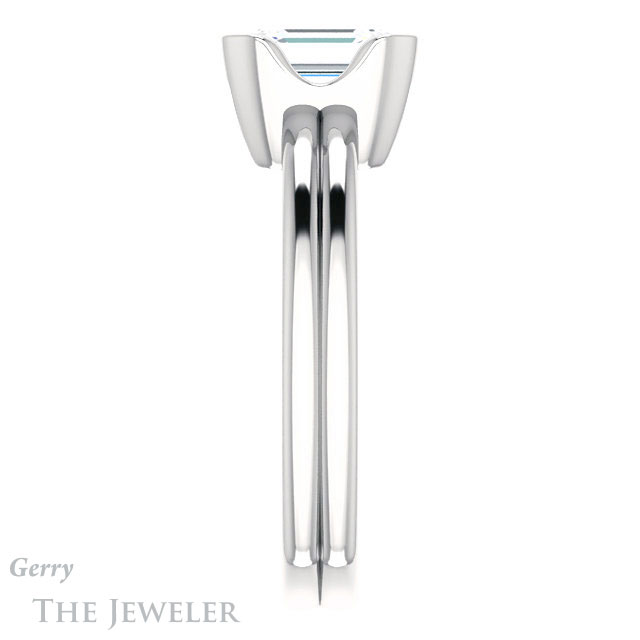 Emerald Cut Forever Brilliant Moissanite Engagement Ring #GTJ1194-emerald-fb-w