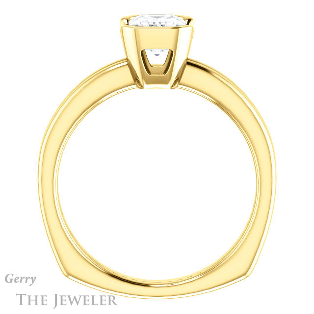 Emerald Cut Forever Brilliant Moissanite Engagement Ring #GTJ1194-emerald-fb-y