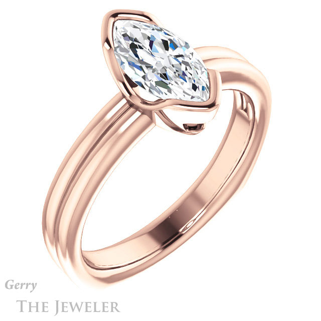 Marquise Cut Forever One Moissanite Engagement Ring #GTJ1194-marquise-fb-r 4 Marquise Cut Forever Brilliant Moissanite Engagement Ring #GTJ1194-marquise-fb-r