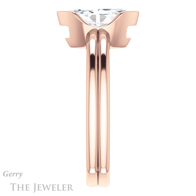 Marquise Cut Forever One Moissanite Engagement Ring #GTJ1194-marquise-fb-r 3 Marquise Cut Forever Brilliant Moissanite Engagement Ring #GTJ1194-marquise-fb-r