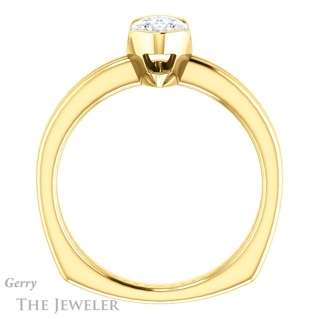 Marquise Cut Forever Brilliant Moissanite Engagement Ring #GTJ1194-marquise-fb-y