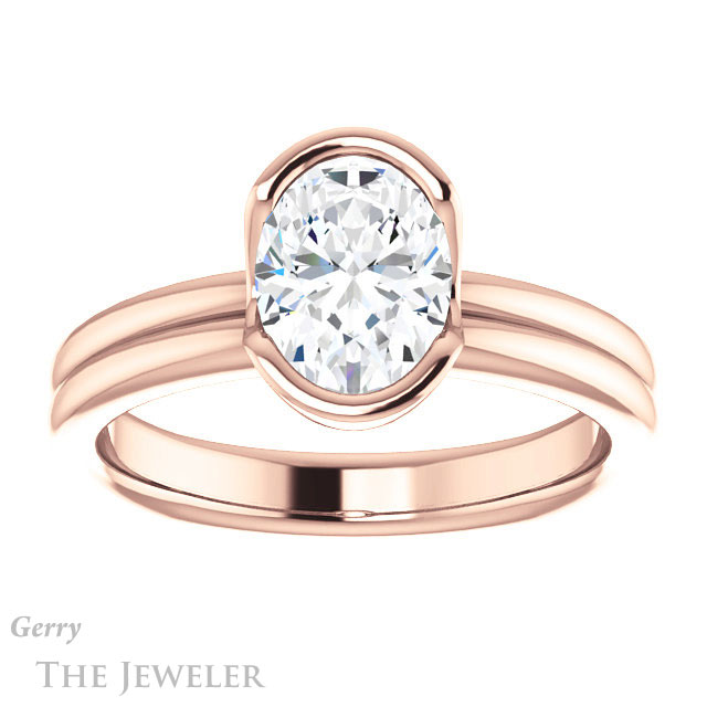 Oval Shaped Forever One Moissanite Engagement Ring #GTJ1194-oval-fo-r 1 Oval Shaped Forever One Moissanite Engagement Ring #GTJ1194-oval-fo-r