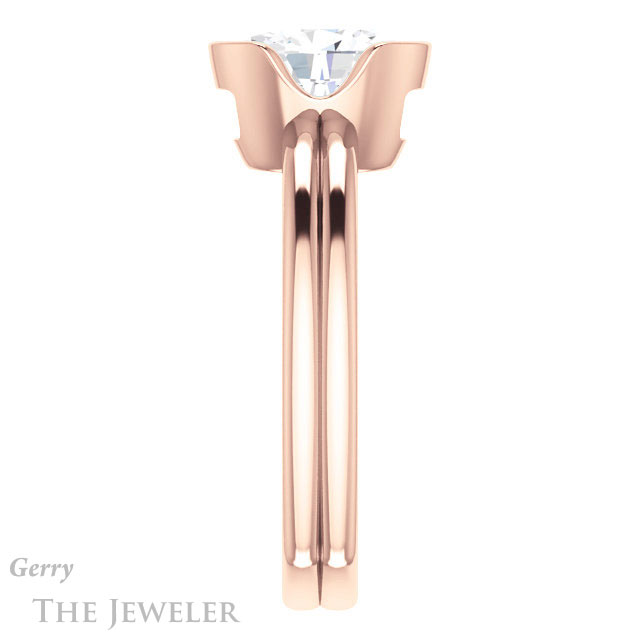 Oval Shaped Forever One Moissanite Engagement Ring #GTJ1194-oval-fo-r 3 Oval Shaped Forever One Moissanite Engagement Ring #GTJ1194-oval-fo-r