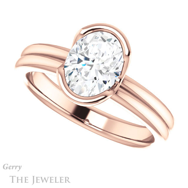 Oval Shaped Forever One Moissanite Engagement Ring #GTJ1194-oval-fo-r 5 Oval Shaped Forever One Moissanite Engagement Ring #GTJ1194-oval-fo-r