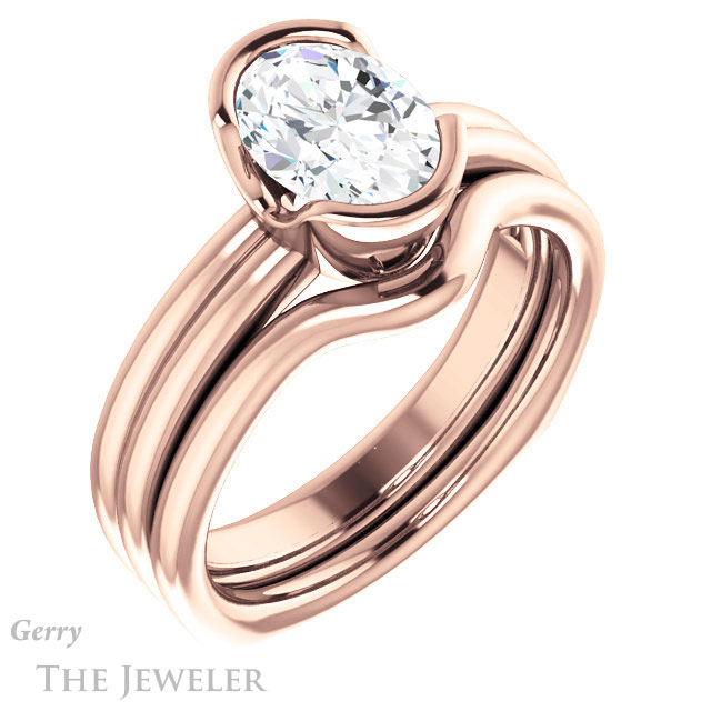 Oval Shaped Forever One Moissanite Engagement Ring #GTJ1194-oval-fo-r 6 Oval Shaped Forever One Moissanite Engagement Ring #GTJ1194-oval-fo-r
