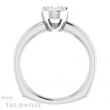 Oval Shaped Forever One Moissanite Engagement Ring #GTJ1194-oval-fo-w 2 Oval Shaped Forever One Moissanite Engagement Ring #GTJ1194-oval-fo-w